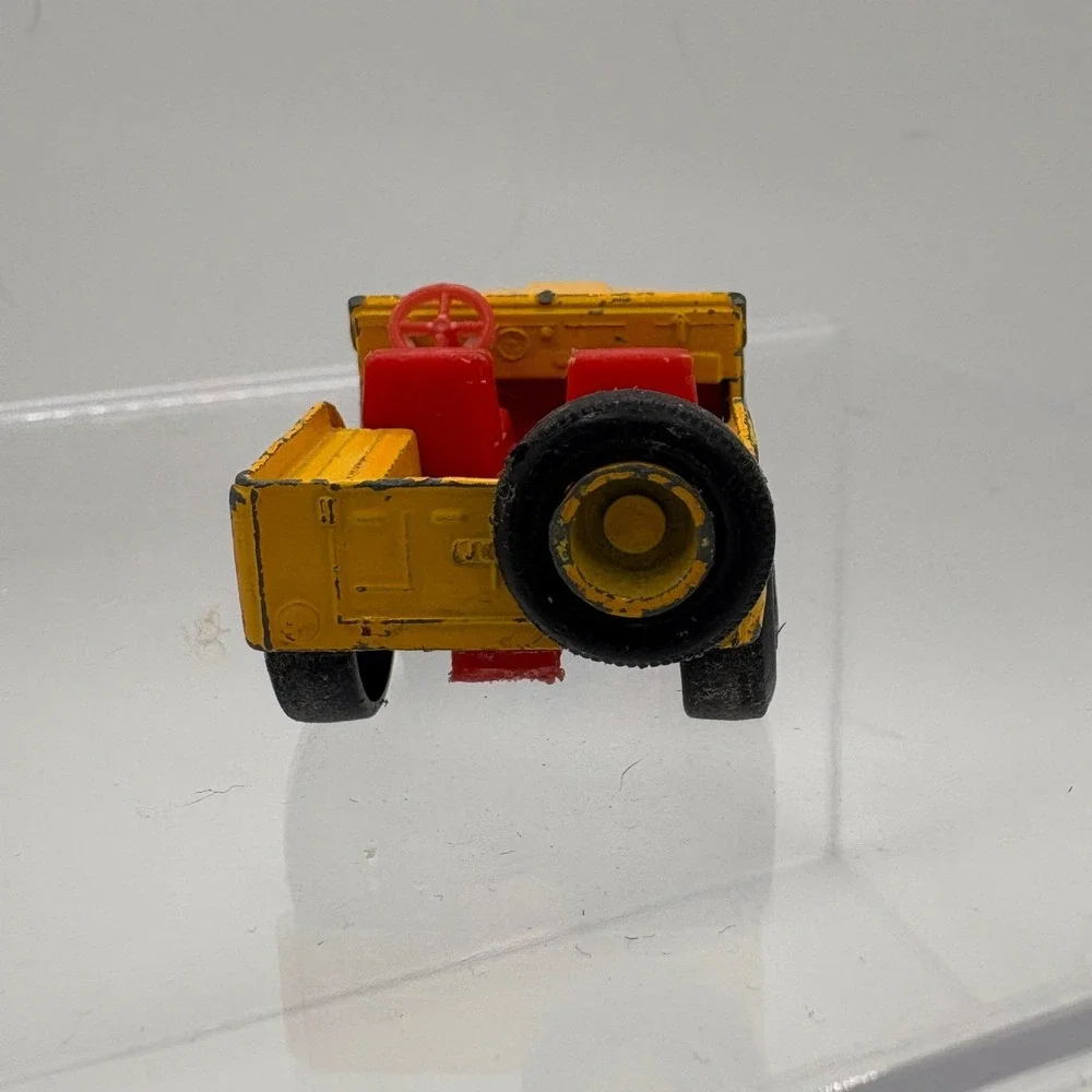 Vintage Matchbox No 2 Jeep Gladiator Yellow Diecast Car Lesney Made in England